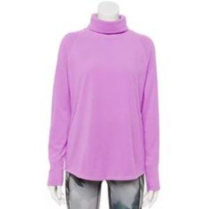 NWT Women's Tek Gear® Lightweight Fleece Turtleneck - XL Lavender